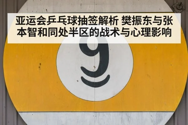 亚运会乒乓球抽签解析 樊振东与张本智和同处半区的战术与心理影响